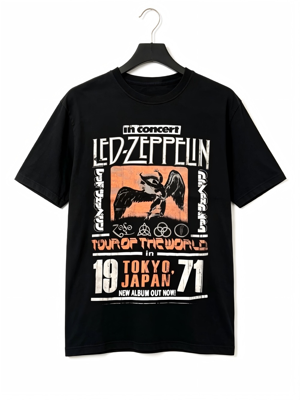 Led Zeppelin Tokyo Japan Tour 1971 Graphic Womens Mens T-shirt Unisex